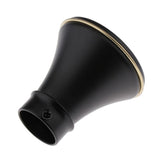 Max Metal Iron Curtain Pole Finials End Heads Fit 28mm Dia. Drapery Rods C_Black