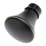 Max Metal Iron Curtain Pole Finials End Heads Fit 28mm Dia. Drapery Rods C_Black