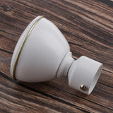 Max Metal Iron Curtain Pole Finials End Heads Fit 28mm Dia. Drapery Rods E_White