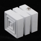 Max Metal Iron Curtain Pole Finials End Heads Fit 28mm Dia. Drapery Rods G_White