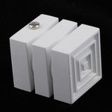 Max Metal Iron Curtain Pole Finials End Heads Fit 28mm Dia. Drapery Rods G_White