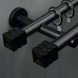 Max Metal Iron Curtain Pole Finials End Heads Fit 28mm Dia. Drapery Rods G_White