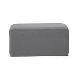 Maxbell  Ottoman Pouf Cover Footstool Slipcover Footrest Stool Protector Light Grey