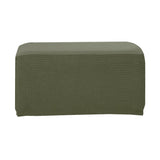 Ottoman Pouf Cover Footstool Slipcover Footrest Stool Protector Light Green