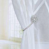 Max 1 Piece Magnetic Bead Curtain Tiebacks Buckle Clip Holdback Silver