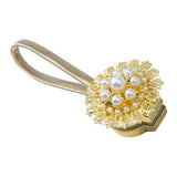 Max 1 Piece Magnetic Bead Curtain Tiebacks Buckle Clip Holdback Golden