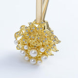 Max Magnetic Crystal Curtain Tiebacks Drapery Holder Buckle Clip Holdback Golden