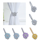 Max Magnetic Crystal Curtain Tiebacks Drapery Buckle Clip Holdback Silver