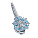 Max Magnetic Crystal Curtain Tiebacks Drapery Buckle Clip Holdback Water Blue