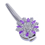 Max Magnetic Crystal Curtain Tiebacks Drapery Buckle Clip Holdback Purple