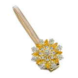 Max Magnetic Crystal Curtain Tiebacks Drapery Buckle Clip Holdback Golden