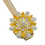 Max Magnetic Crystal Curtain Tiebacks Drapery Buckle Clip Holdback Golden
