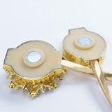 Max Magnetic Crystal Curtain Tiebacks Drapery Buckle Clip Holdback Golden