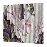 Max 2 Panels Digital Printing Light Reducing Curtain 3D Flower Living Room Decor