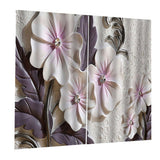 Max 2 Panels Digital Printing Light Reducing Curtain 3D Flower Living Room Decor
