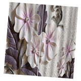 Max 2 Panels Digital Printing Light Reducing Curtain 3D Flower Living Room Decor