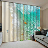 Max 2 Panel/Set 3D Print Curtain Drapes for Living Room Bedroom Beach