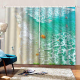 Max 2 Panel/Set 3D Print Curtain Drapes for Living Room Bedroom Beach
