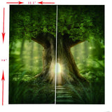 Max 2 Panel/Set 3D Print Curtain Drapes for Living Room Bedroom Big Tree