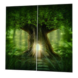 Max 2 Panel/Set 3D Print Curtain Drapes for Living Room Bedroom Big Tree