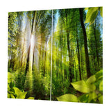 Max 2 Panel/Set 3D Print Curtain Drapes for Living Room Bedroom Sunshine Forest