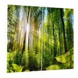 Max 2 Panel/Set 3D Print Curtain Drapes for Living Room Bedroom Sunshine Forest