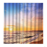 Max 2 Panel/Set 3D Print Curtain Drapes for Living Room Bedroom Sunset Beach