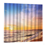Max 2 Panel/Set 3D Print Curtain Drapes for Living Room Bedroom Sunset Beach