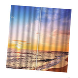 Max 2 Panel/Set 3D Print Curtain Drapes for Living Room Bedroom Sunset Beach
