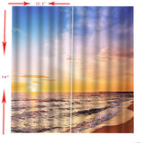 Max 2 Panel/Set 3D Print Curtain Drapes for Living Room Bedroom Sunset Beach