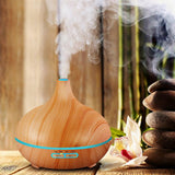 Max 300ml Air Humidifier Essential Oil Aromatherapy Diffuser UK Plug Brown