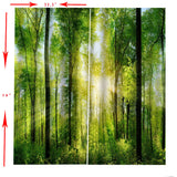 Max Digital Printing 3D Curtain Drapes for Bedroom Living Room Sunshine Forest
