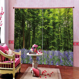 Max Waterproof 3D Curtain Digital Printing Light Reducing Drapes for Bedroom A