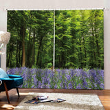 Max Waterproof 3D Curtain Digital Printing Light Reducing Drapes for Bedroom A
