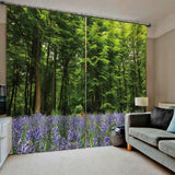 Max Waterproof 3D Curtain Digital Printing Light Reducing Drapes for Bedroom A