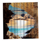 Max 2 Panels Polyester Waterproof 3D Curtain Drapes for Bedroom Decor Style C