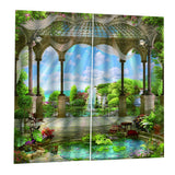 Max Waterproof 3D Curtain Digital Printing Light Reducing Drapes for Bedroom G