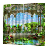 Max Waterproof 3D Curtain Digital Printing Light Reducing Drapes for Bedroom G