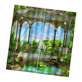 Max Waterproof 3D Curtain Digital Printing Light Reducing Drapes for Bedroom G