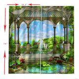 Max Waterproof 3D Curtain Digital Printing Light Reducing Drapes for Bedroom G