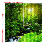 Max Waterproof 3D Curtain Digital Printing Light Reducing Drapes for Bedroom J