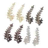 Max 2pcs Curtain Tieback Hooks Leaf-Shaped Drapery Holder Wall Hanger Golden