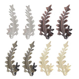 Max 2pcs Curtain Tieback Hooks Leaf-Shaped Drapery Holder Wall Hanger Golden