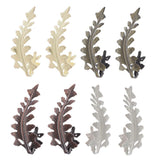 Max 2pcs Curtain Tieback Hooks Leaf-Shaped Drapery Holder Wall Hanger Golden