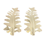 Max 2pcs Curtain Tieback Hooks Leaf-Shaped Drapery Holder Wall Hanger Golden