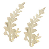 Max 2pcs Curtain Tieback Hooks Leaf-Shaped Drapery Holder Wall Hanger Golden
