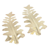 Max 2pcs Curtain Tieback Hooks Leaf-Shaped Drapery Holder Wall Hanger Golden