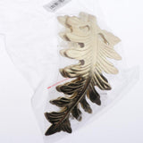 Max 2pcs Curtain Tieback Hooks Leaf-Shaped Drapery Holder Wall Hanger Golden