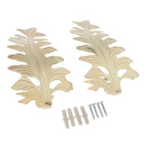 Max 2pcs Curtain Tieback Hooks Leaf-Shaped Drapery Holder Wall Hanger Golden
