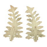 Max 2pcs Curtain Tieback Hooks Leaf-Shaped Drapery Holder Wall Hanger Golden